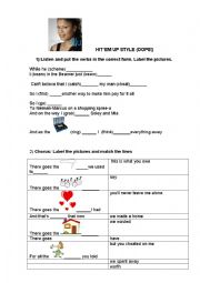 English Worksheet: Hitem up style by Blu Cantrell