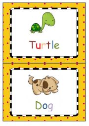 English Worksheet: Animals flash-card