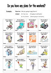 English Worksheet: Are you going to