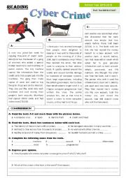 English Worksheet: Cyber Crimes