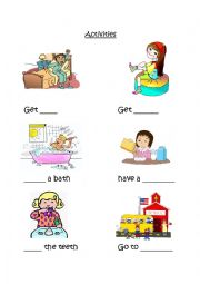 English Worksheet: Activities