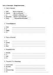 English Worksheet: Rewrite the sentences