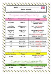 Comparatives worksheet