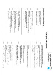 English Worksheet: Unity and Coherence 