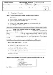 English Worksheet: 7th Form 