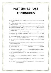 English Worksheet: PAST SIMPLE AND PAST CONTINUOUS