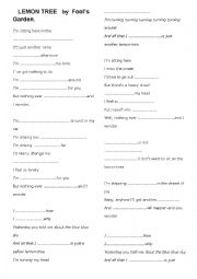 English Worksheet: LEMON TREE by Fools Garden