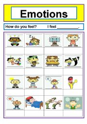 English Worksheet: Emotions