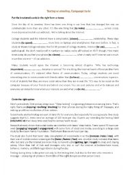 English Worksheet: Language tasks  about texting and emailing 2nd form