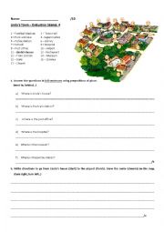 English Worksheet: Prepositions of place