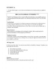 English Worksheet: travel agent and customer pair work activity