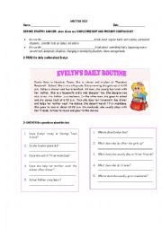 English Worksheet: TEST: SIMPLE PRESENT VS PRESENT CONTINUOUS