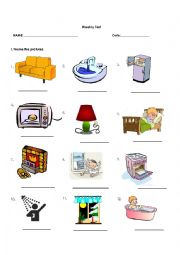 English Worksheet: Parts of the House