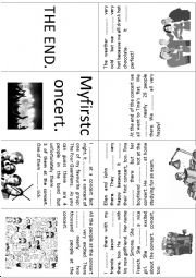 English Worksheet: My first concert! Was - were