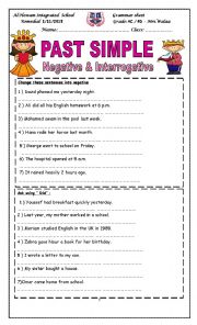 English Worksheet: past continuous