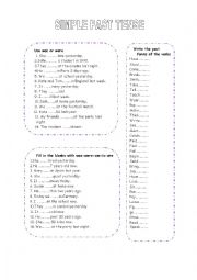 English Worksheet: SIMPLE PAST TENSE