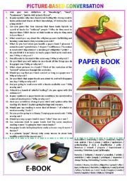 Picture-based conversation : topic 92 - paper book vs e-book.