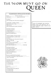 English Worksheet: Song 