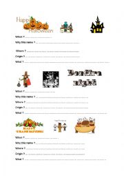 English Worksheet: 3 FESTIVALS