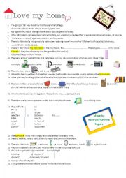 English Worksheet: My Flat topic 