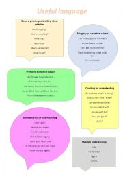 English Worksheet: Useful Language