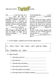 English Worksheet: a multi-tasking man