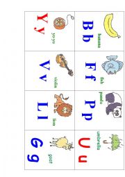English Worksheet: ABC bingo part 4