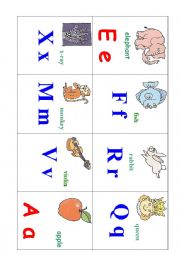 English Worksheet: ABC bingo part 6