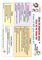 English Worksheet: How to improve your English - a practical guide (2 pages)