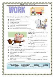 Vocabulary Revision 2a - Work with a key