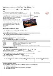 English Worksheet: post card test 