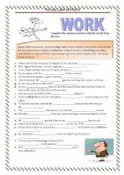 English Worksheet: Vocabulary Revision 2b - Work with a key