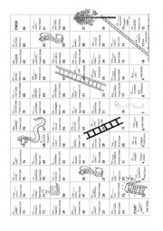 Snakes and Ladders: Present (Simple - Continuous), Past Present (Simple - Continuous)