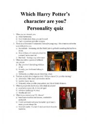 Which Harry Potters character are you? Personality quiz part 7