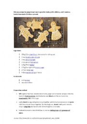 English Worksheet: Gingerbread men!