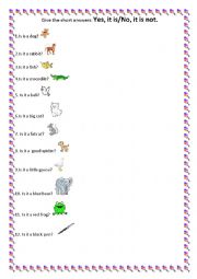 English Worksheet: Is it a...