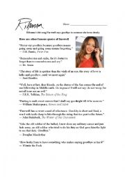 English Worksheet: Rihanna - Farewell 4