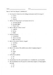 English Worksheet: How to Train Your Dragon 2