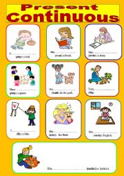 English Worksheet: present continuous