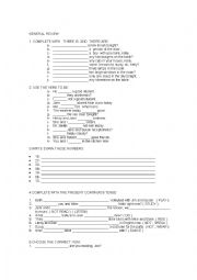 English Worksheet: General Review