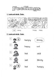 English Worksheet: Feelings-emotions