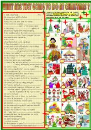 English Worksheet: What  are they going to do at Christmas ?2