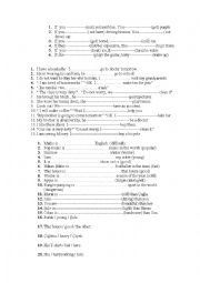 English Worksheet: if