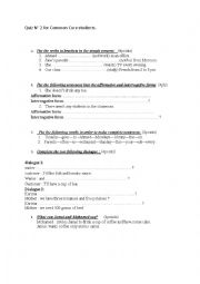English Worksheet: common core language quiz