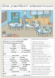 English Worksheet: the perfect classroom