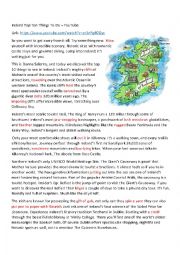 English Worksheet: Ireland:Ten Top Things To Do