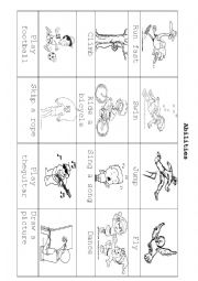 English Worksheet: abilities