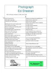 English Worksheet: Photograph - Ed Sheeran