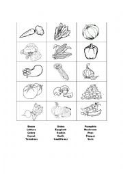 English Worksheet: VEGETABLES