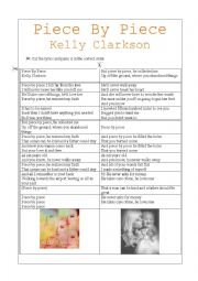 English Worksheet: Piece by piece- kelly
